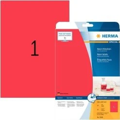 Herma Neonetiketten 210 X 297 Mm, 20 Etiketten, Aus Acetatseide, Leuchtorange -Tesa Geschäft 02045e9c 3647 4500 a1bd ffb46e44134b 4