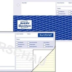 AVERY Zweckform Formularbuch 'Kurzbrief', SD, 1/3 A4