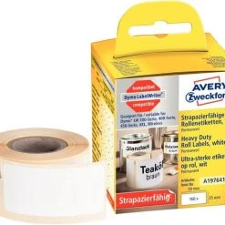 AVERY Zweckform Rollenetikett, Strapazierfähig, 25 X 54 Mm, Weiß, Ersetzt Dymo: A1976411