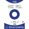 Exacompta 10506E 10x Karteikarten Blanko DIN A4 100 St Eingeschweißt - Weiß