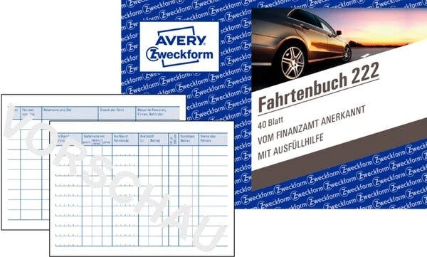 AVERY Zweckform Formularbuch 'Fahrtenbuch', A6 Quer 1 AVERY Zweckform Formularbuch 'Fahrtenbuch', A6 Quer