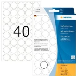 Herma Markierungspunkte Ø 19 Mm, Rot, 1.280 Etiketten, Permanent Haftend, Für Handbeschriftung, Trägermaterial Perforiert -Tesa Geschäft 0fcb0814 eb30 4d06 b954 a0188621a93a 3