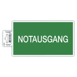 Exacompta 67003B 1x Hinweisschild Selbstklebend, Notausgang, 20 Cm - Grün