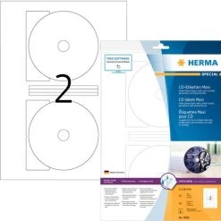 Herma Inkjet-CD-Etiketten Maxi Ø 116 Mm, (Innenloch Groß), 50 Etiketten, Aus Papier (90 G/m²), Weiß, Matt, Permanent Haftend -Tesa Geschäft 10f43d94 df09 4e9f 8a4e 2a097e9dd7a9