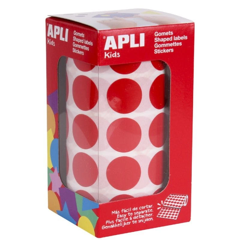 Null Agipa Apli Kids Sticker Creative 'Rund', Auf Rolle, Rot 1 Null Agipa Apli Kids Sticker Creative 'Rund', Auf Rolle, Rot