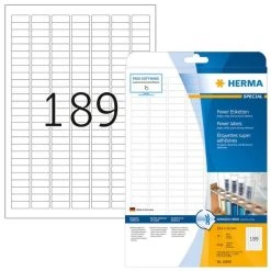 Herma Folien-Etiketten 97,0 X 42,3 Mm, 240 Etiketten, Weiß, Matt, Wetterfest, Extrem Stark Haftend, Wiederablösbar, Blattformat: DIN A4 -Tesa Geschäft 1d6a16ed 1084 40a2 9219 c7a614e0bc4f 9