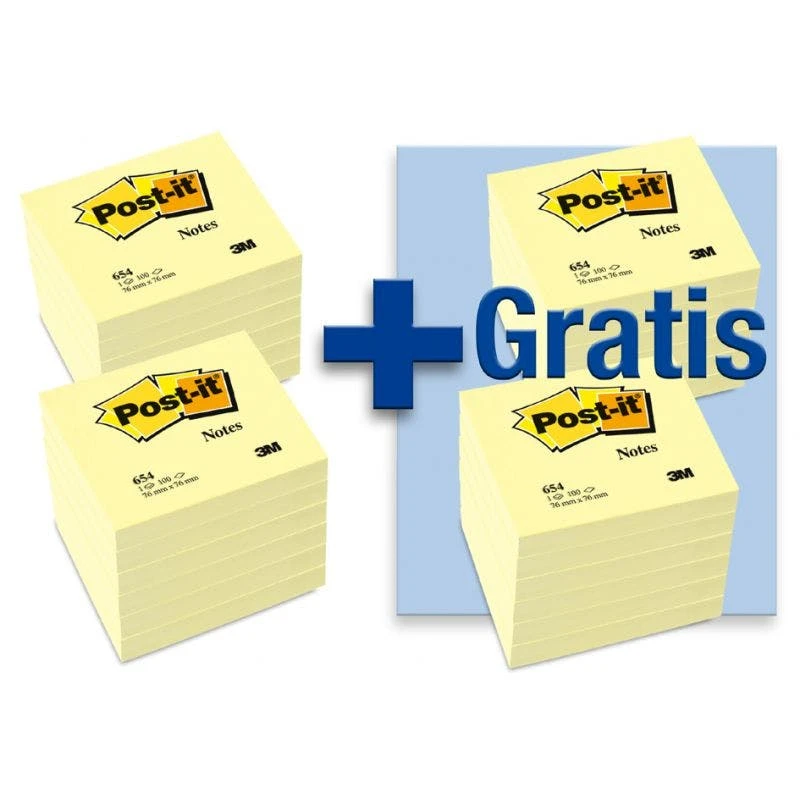 Null Post-it Haftnotizen, 76 X 76 Mm, Gelb, 5 + 1 GRATIS 2 Null Post-it Haftnotizen, 76 X 76 Mm, Gelb, 5 + 1 GRATIS – Bild 2
