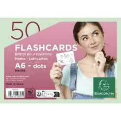 Exacompta 10355E 19x Packung Mit 50 Karteikarten A6 Mit Ring, Eingeschweißt, DOT/punktkariert, Perforiert - Rosa -Tesa Geschäft 218ba779 851c 4e56 ba46 ca9124abcf1e 1
