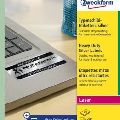 Avery Zweckform L6012-20 Typenschild-Etiketten, 96 X 50,8 Mm, 20 Bogen/200 Etiketten, Silber -Tesa Geschäft 21b89726 3df4 4eb4 8b3a a8094de94be6 scaled