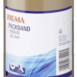 SIGMA Packband, 50 Mm X 66 M, Braun, 5 Stück
