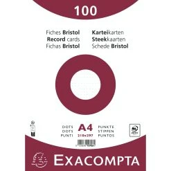 Exacompta 10700SE 40x Packung Mit 100 Karteikarten A7, Eingeschweißt, DOT/punktkariert, Nicht Perforiert - Weiß -Tesa Geschäft 24f11a54 87c3 4994 ba38 05fcd6c28576 1