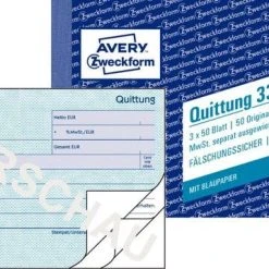 AVERY Zweckform Formularbuch 'Quittung Mit MwSt.', SD 11 AVERY Zweckform Formularbuch 'Quittung Mit MwSt.', SD -Tesa Geschäft 2c94dc5c e2da 4766 ba20 0cc79d46fc44 3