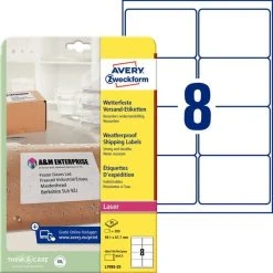 AVERY Zweckform Wetterfeste Versandetiketten, 199,6 X 289,1 Mm, Weiß, Aus Polyester -Tesa Geschäft 2d4896ec d9ab 4d50 b5b1 a36d82e15d30 1
