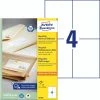 Avery Zweckform LR3483 Recycling Universal-Etiketten, A4, 105 X 148 Mm, 100 Bogen/400 Etiketten, Naturweiß