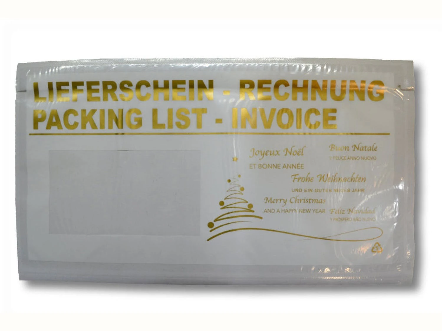 1-pack 1000x Versandtasche *Lieferschein/Rechnung* Gold DIN Lang 3 1-pack 1000x Versandtasche *Lieferschein/Rechnung* Gold DIN Lang – Bild 3