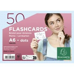 Exacompta 10354E 19x Packung Mit 50 Karteikarten A6 Mit Ring, Eingeschweißt, DOT/punktkariert, Perforiert - Gelb -Tesa Geschäft 3128e7ab 56b4 47cd 9923 53bf18739f36 4