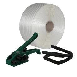 Kk-verpackungen 19 Mm Textil Gewebt Umreifung Set Umreifungsband Bandspanner Metallklemmen