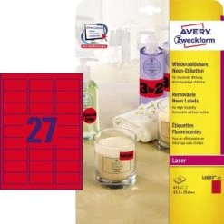 Avery Zweckform Etikett QuickPEEL J8563-25 Transparent 350 St./Pack. -Tesa Geschäft 3befb609 ec27 43d2 a866 2dab5c4408dd 1