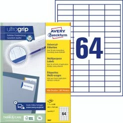 Avery Zweckform 3666 Universal-Etiketten, A4 Mit Ultragrip, 38 X 21,2 Mm, 100 Bogen/6.500 Etiketten, Weiß 11 Avery Zweckform 3666 Universal-Etiketten, A4 Mit Ultragrip, 38 X 21,2 Mm, 100 Bogen/6.500 Etiketten, Weiß -Tesa Geschäft 3cbbdf99 e6fd 4c31 b4bc bfd637bcc3b9