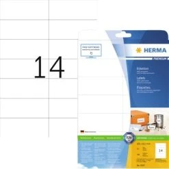 HERMA Etikett PREMIUM 5057 105x42,3mm Weiß 350 St./Pack.