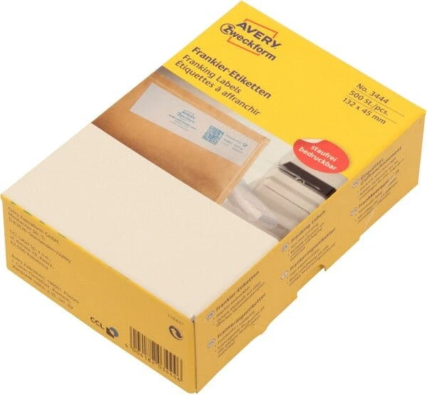 AVERY Zweckform Frankier-Etiketten, 138 X 48 Mm, Doppelt 4 AVERY Zweckform Frankier-Etiketten, 138 X 48 Mm, Doppelt – Bild 4