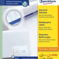 Avery Zweckform 3490 Universal-Etiketten, A4 Mit Ultragrip, Adressaufkleber, 70 X 36 Mm, 30 Bogen/720 Etiketten, Weiß -Tesa Geschäft 3ec9bd23 0c3f 4f4c 8c0d 74d90758131e scaled