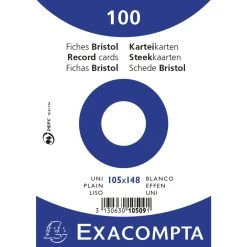 Exacompta 10351E 19x Packung Mit 50 Karteikarten A6 Mit Ring, Eingeschweißt, DOT/punktkariert, Perforiert - Weiß -Tesa Geschäft 3f64bd48 f76f 4b83 8ddb f1a892a2b638