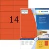 HERMA Etikett 4557 105x42,3mm A4 Rot 1.400 St./Pack.