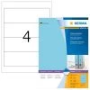 Herma Ordneretiketten 192 X 61 Mm, 400 Etiketten, Blau, Permanent Haftend, Für Breite Ordner (kurz)