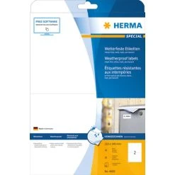 Null HERMA Inkjet Folien-Etiketten, 63,5 X 29,6 Mm, Weiß