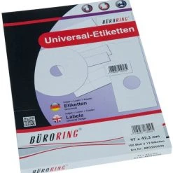Null Büroring Etiketten, 105 X 41 Mm, 1400 Etiketten, Weiß, Für Laser-, Farblaser-, Inkjetdrucker, Kopierer, Lösungsmittelfrei, Blattformat: DIN A4 -Tesa Geschäft 44b25cd8 706e 49cb 9cd7 2dd013321043