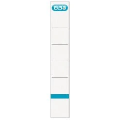 Null ELBA Ordnerrücken-Einsteckschild, Kurz/schmal, Weiß