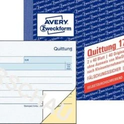 AVERY Zweckform Formularbuch 'Quittung Mit MwSt.', SD 9 AVERY Zweckform Formularbuch 'Quittung Mit MwSt.', SD -Tesa Geschäft 47b728ff 30ad 434a 8290 80b072eaff88 2
