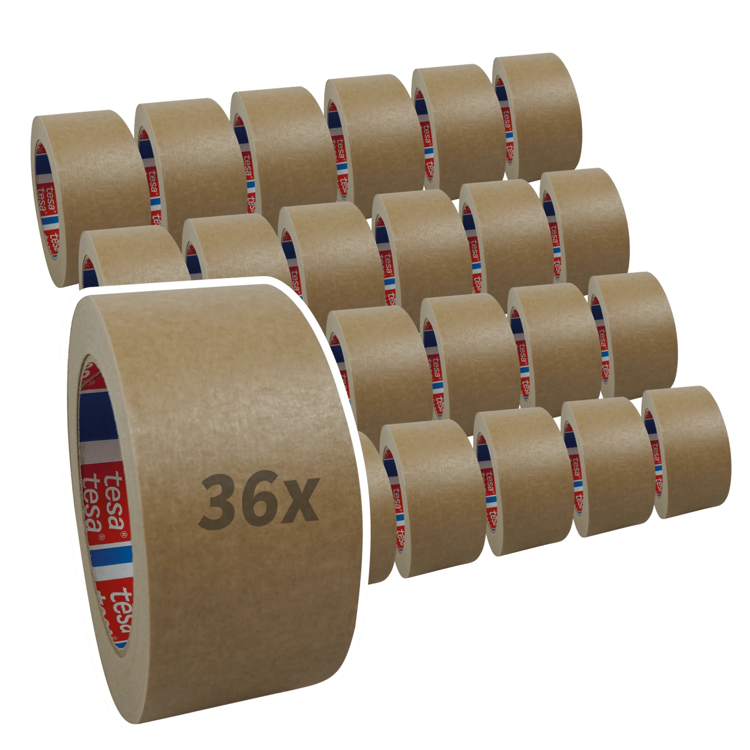 36 Rollen Tesa 4713, Papierklebeband, Papier Packband, 50mm X50m, Braun 3 36 Rollen Tesa 4713, Papierklebeband, Papier Packband, 50mm X50m, Braun – Bild 3