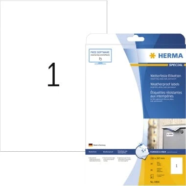 HERMA Etikett Special 4909 210x297mm Weiß 25 St./Pack. 4 HERMA Etikett Special 4909 210x297mm Weiß 25 St./Pack. – Bild 4