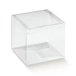 Null 200x Faltschachtel Mit Automatikboden Transparent (70x70x70 Mm)