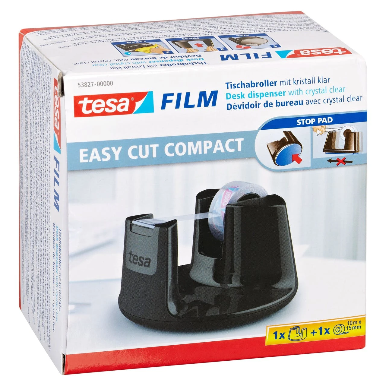 Tesa Tischabroller Easy Cut Professional 57422-00001 Schwarz 4 Tesa Tischabroller Easy Cut Professional 57422-00001 Schwarz – Bild 4