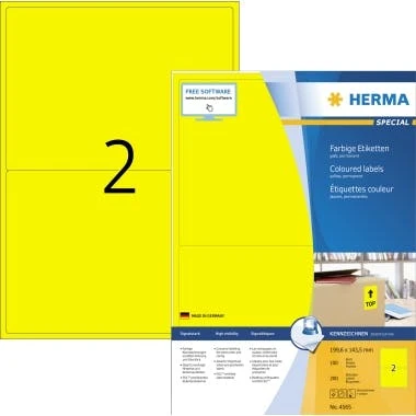 HERMA Etikett Glossy 4915 199,6x143,5mm Ws A4 50 St./Pack. 2 HERMA Etikett Glossy 4915 199,6x143,5mm Ws A4 50 St./Pack. – Bild 2
