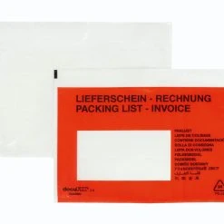 1-pack 250x DOCUFIX Dokumententaschen *Lieferschein/Rechnung* C6 175x115+20mm