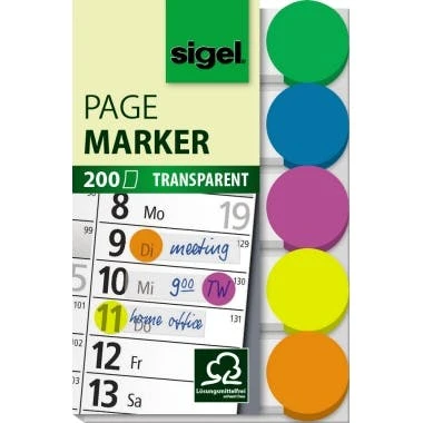 Sigel Haftmarker Film HN301 12x50mm Gn,bl,pi,ge,or 200Bl/Pack 1 Sigel Haftmarker Film HN301 12x50mm Gn,bl,pi,ge,or 200Bl/Pack