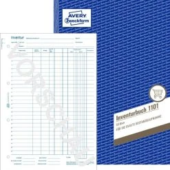 AVERY Zweckform Formularbuch 'Inventurbuch', A4, 50 Blatt