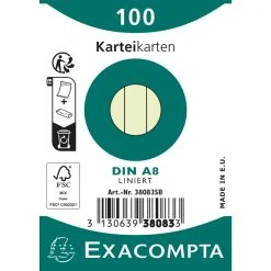 Exacompta 38085SB 48x Karteikarten Liniert DIN A8 100 St Eingeschweißt - Rosa -Tesa Geschäft 5793caef 4595 4bfc a889 b90bfaa72ea6 2