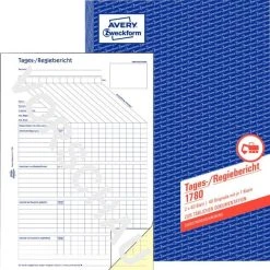Null AVERY Zweckform Formularbuch 'Regiebericht', 2 X 40 Blatt 9 Null AVERY Zweckform Formularbuch 'Regiebericht', 2 X 40 Blatt -Tesa Geschäft 5878c7eb b240 4063 868e 13a49485f8ef 2