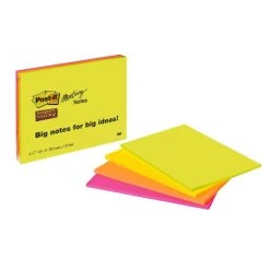 Null Post-it Meeting Notes Super Sticky, 152 X 203 Mm, 4-farbig