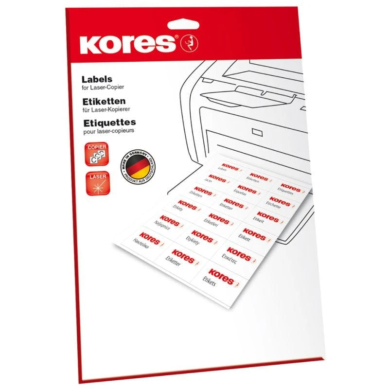 Null Kores Universal-Etiketten, Durchm.: 24 Mm, Weiß, 100 Blatt 5 Null Kores Universal-Etiketten, Durchm.: 24 Mm, Weiß, 100 Blatt – Bild 5