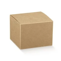 Null 200x Geschenkschachtel Mit Integriertem Deckel Braun (100x100x100 Mm)