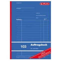 Null Herlitz Formularbuch 'Auftrag 103', DIN A5, 3 X 40 Blatt