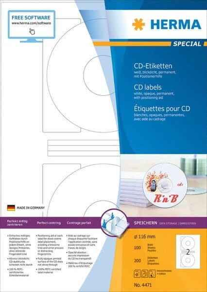Null Sigel CD/DVD-Etiketten, Weiß, Spezialbeschichtet, Matt 7 Null Sigel CD/DVD-Etiketten, Weiß, Spezialbeschichtet, Matt – Bild 7