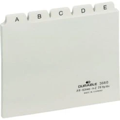 DURABLE Leitregister 366002 DIN A6 Quer A-Z Kunststoff Weiß