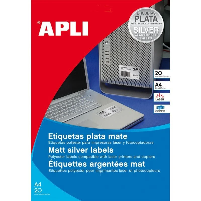 Null Agipa Typenschild-Etiketten, 45,7 X 21,2 Mm, Silber 1 Null Agipa Typenschild-Etiketten, 45,7 X 21,2 Mm, Silber